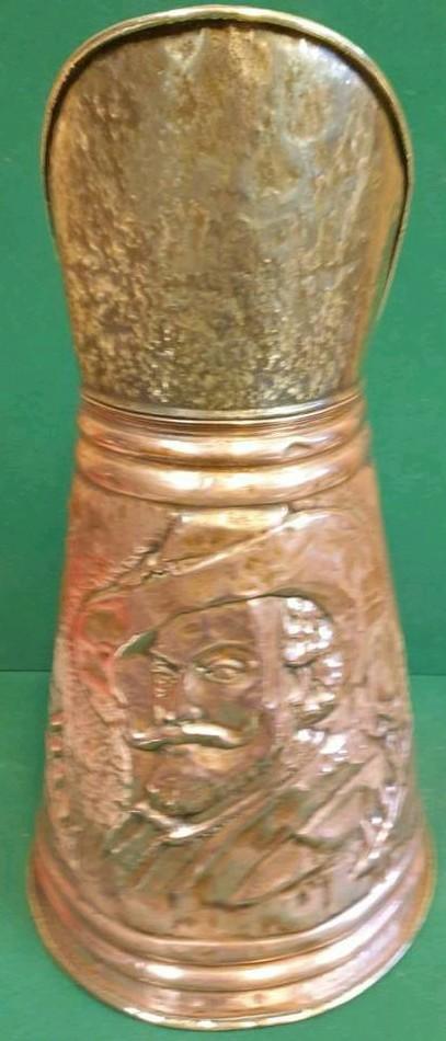Antieke Koperen pellet Kolenemmer Rembrandt Reliëf pelletkit, Ophalen of Verzenden, Koper