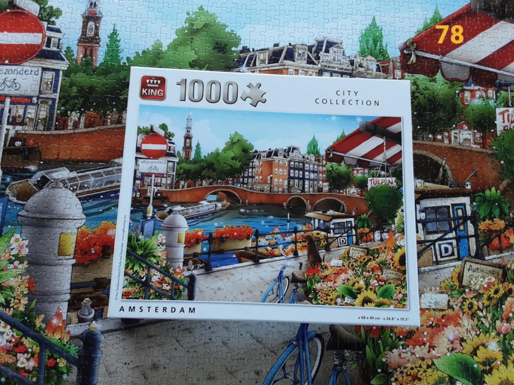 Puzzel 1000 stukjes compleet King Amsterdam, Ophalen of Verzenden, 500 t/m 1500 stukjes, Zo goed als nieuw