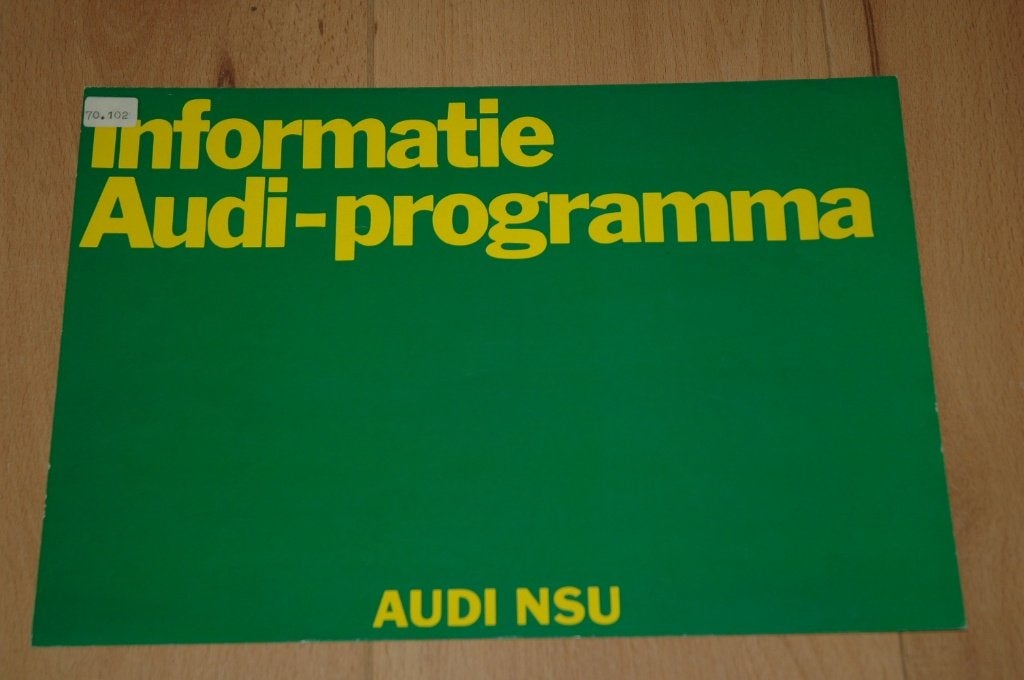 Audi - NSU - Auto Union  -  Folder - Brochure, Gelezen, Audi - NSU - Auto Union, Ophalen of Verzenden, Audi