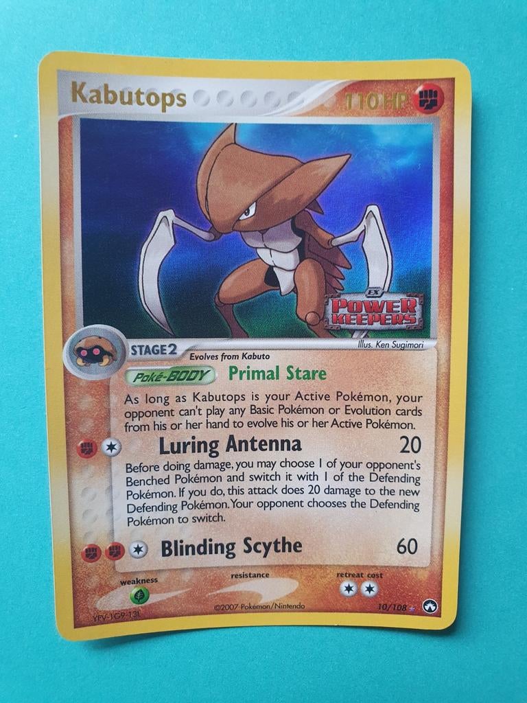 Kabutops 10/108 ex power keepers pokemon kaart, Ophalen of Verzenden, Gebruikt