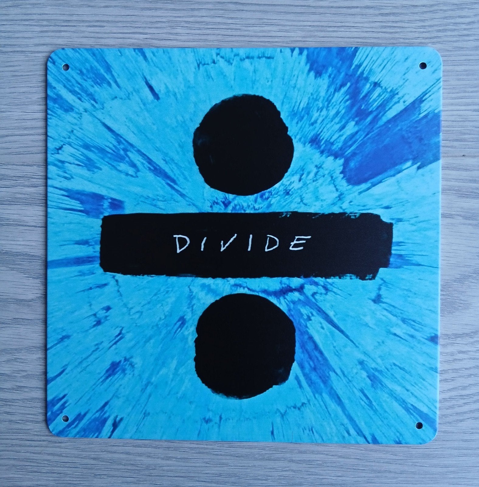 Ed Sheeran Divide 20x20 cm Metalen Reclamebord, Verzamelen, Ophalen of Verzenden, Nieuw, Poster, Artwork of Schilderij