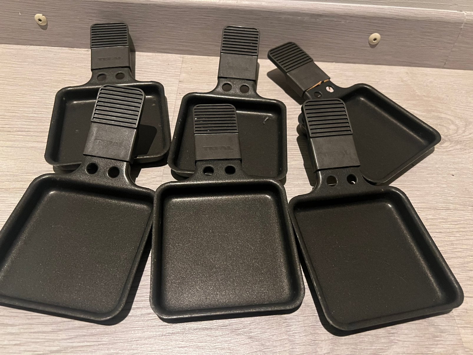6 tefal gourmet pannetjes, Witgoed en Apparatuur, Gourmetstellen, Ophalen, 4 t/m 7 personen