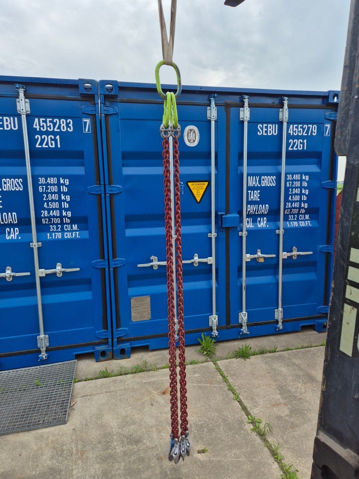 Hijsketting 4x2mtr totaal 4ton zgan, Doe-het-zelf en Verbouw, Ophalen, Zo goed als nieuw