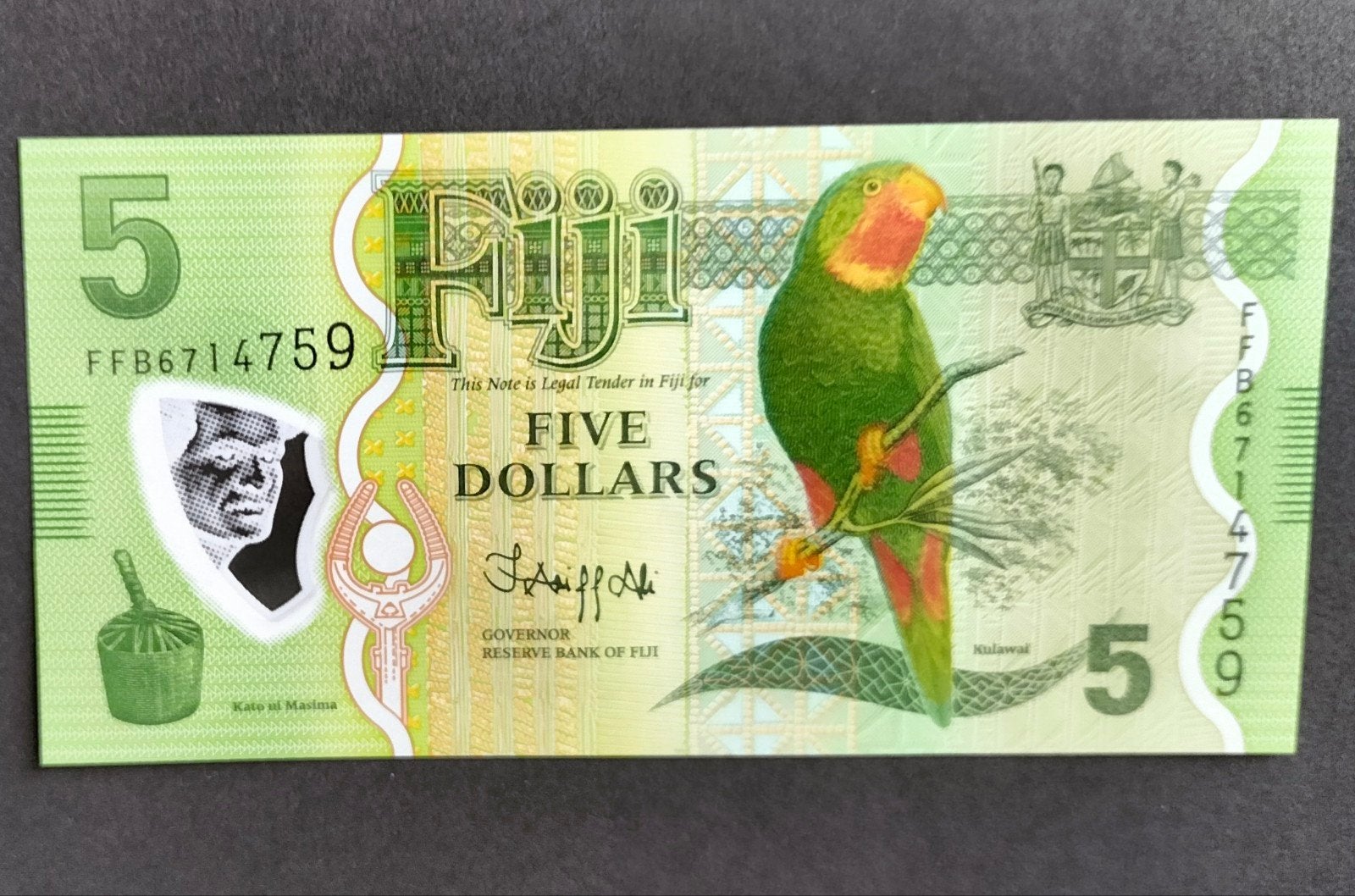 Fiji - 5 Dollars 2023 - Pick#115b UNC., Verzenden, Los biljet
