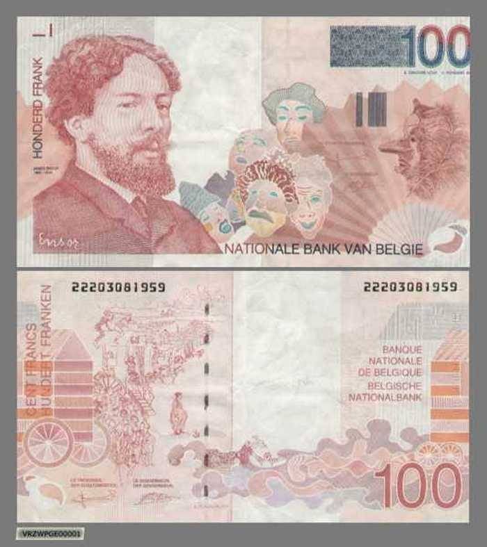 Bankbiljet België 100BF, Ophalen of Verzenden, Los biljet