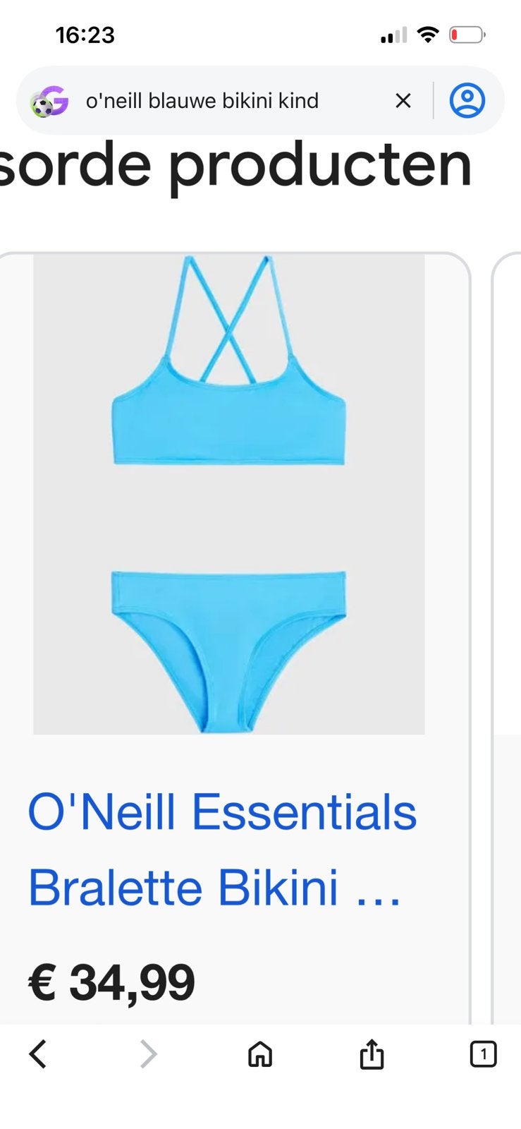 Oneil bikini nieuwstaat 1 x aangehad maat 176, Kinderen en Baby's, Kinderkleding | Kinder-zwemkleding, Ophalen of Verzenden, Zo goed als nieuw