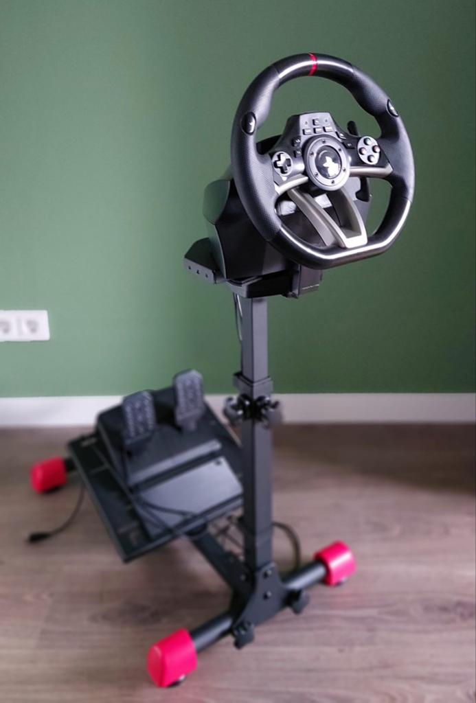 Hori sim racestuur met pedalen en standaard, Ophalen of Verzenden, Zo goed als nieuw