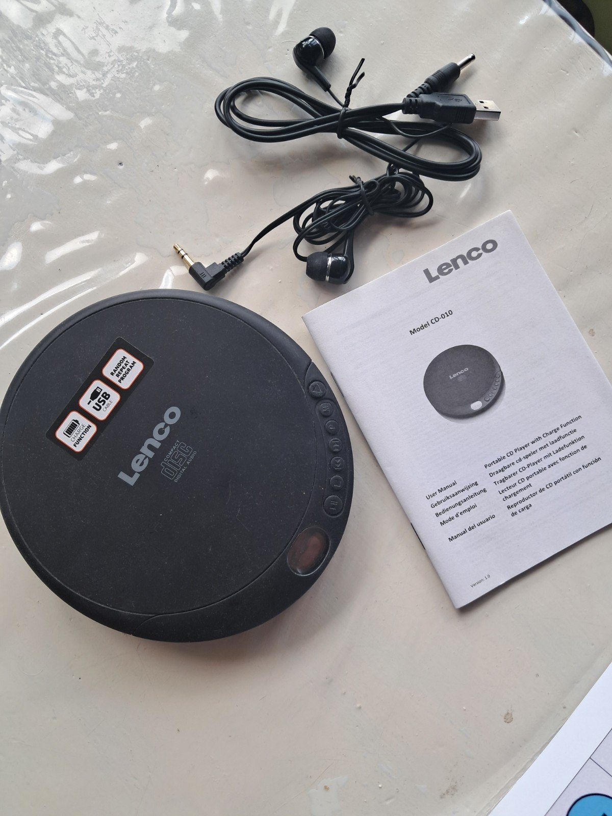 Lenco Draagbare CD-speler CD-010 met laadfunctie, Audio, Tv en Foto, Cd-spelers, Ophalen of Verzenden, Gebruikt, Overige merken