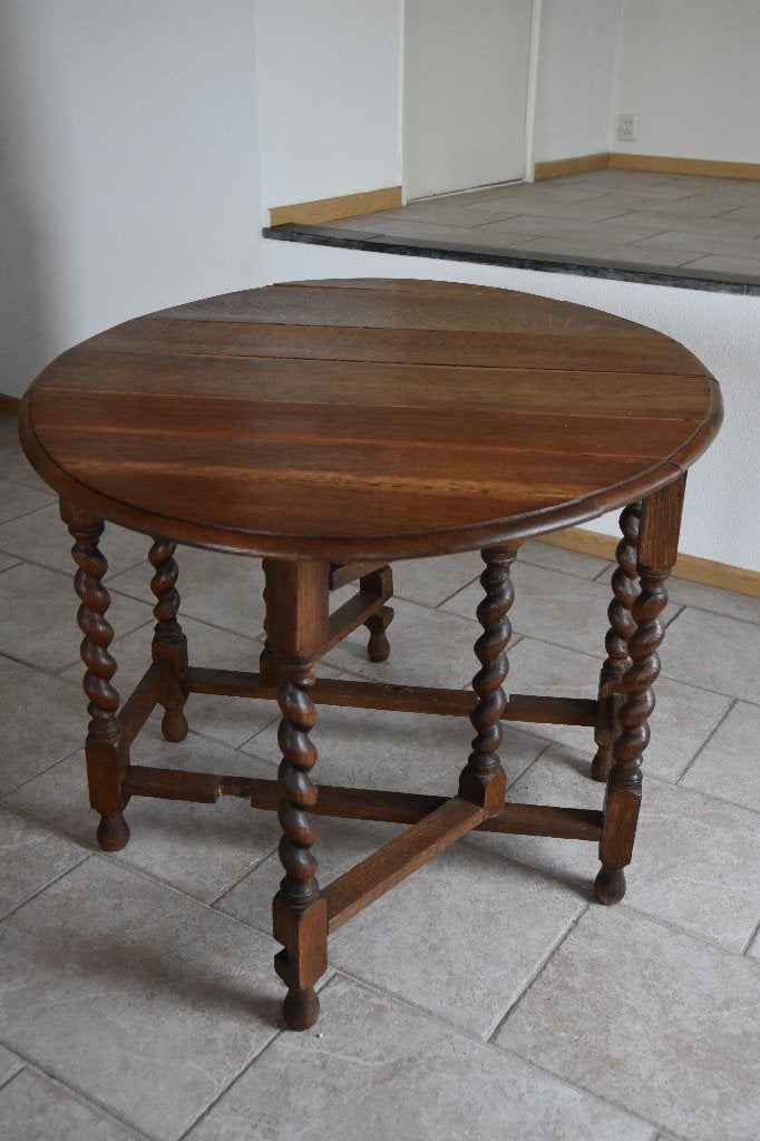 Massief Eikenhouten Engelse Hangoortafel, Antiek en Kunst, Ophalen