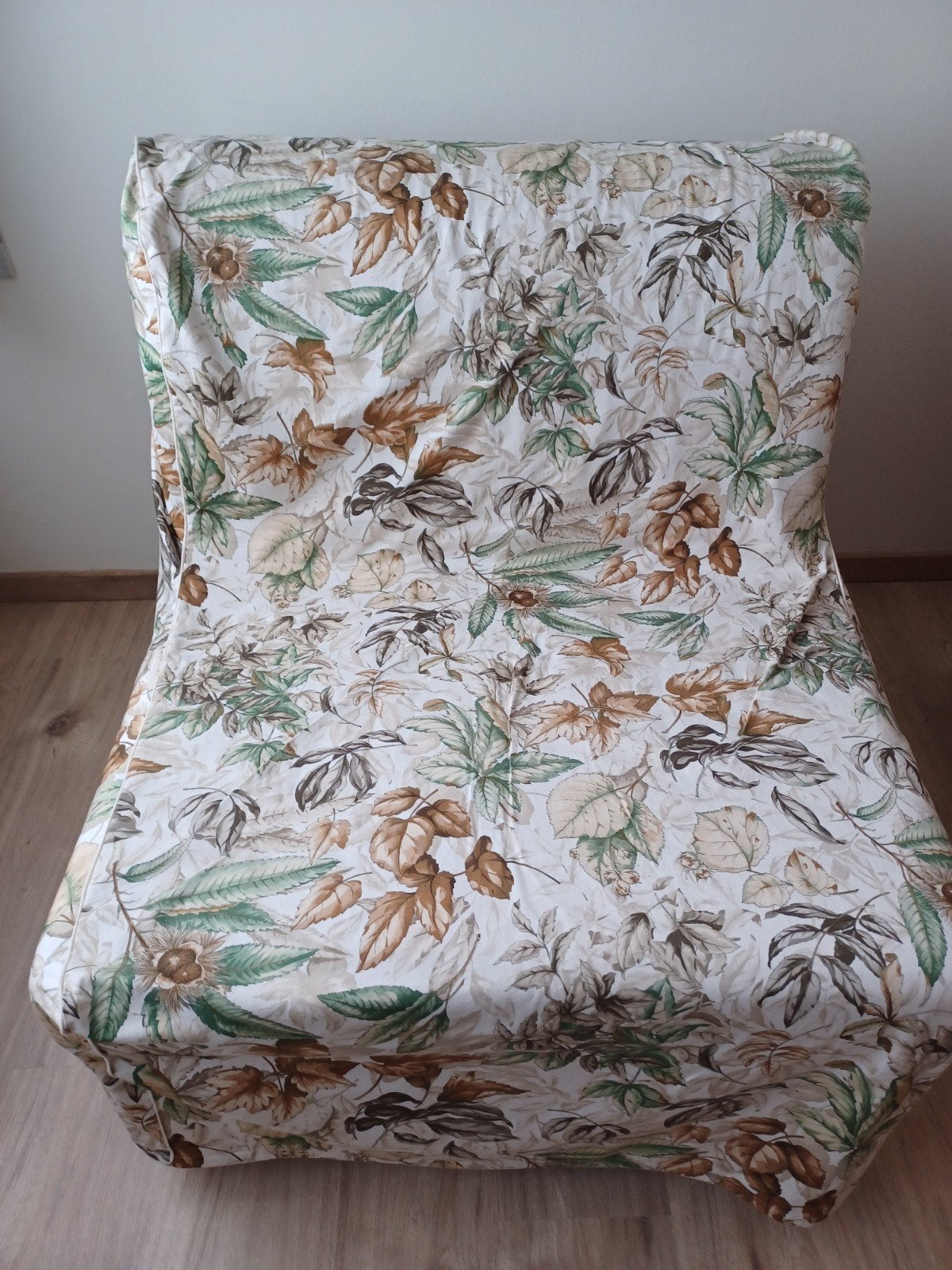 IKEA Lycksele Lövås slaapfauteuil met hoes, Ophalen, Gebruikt, Eenpersoons, 190 cm of minder