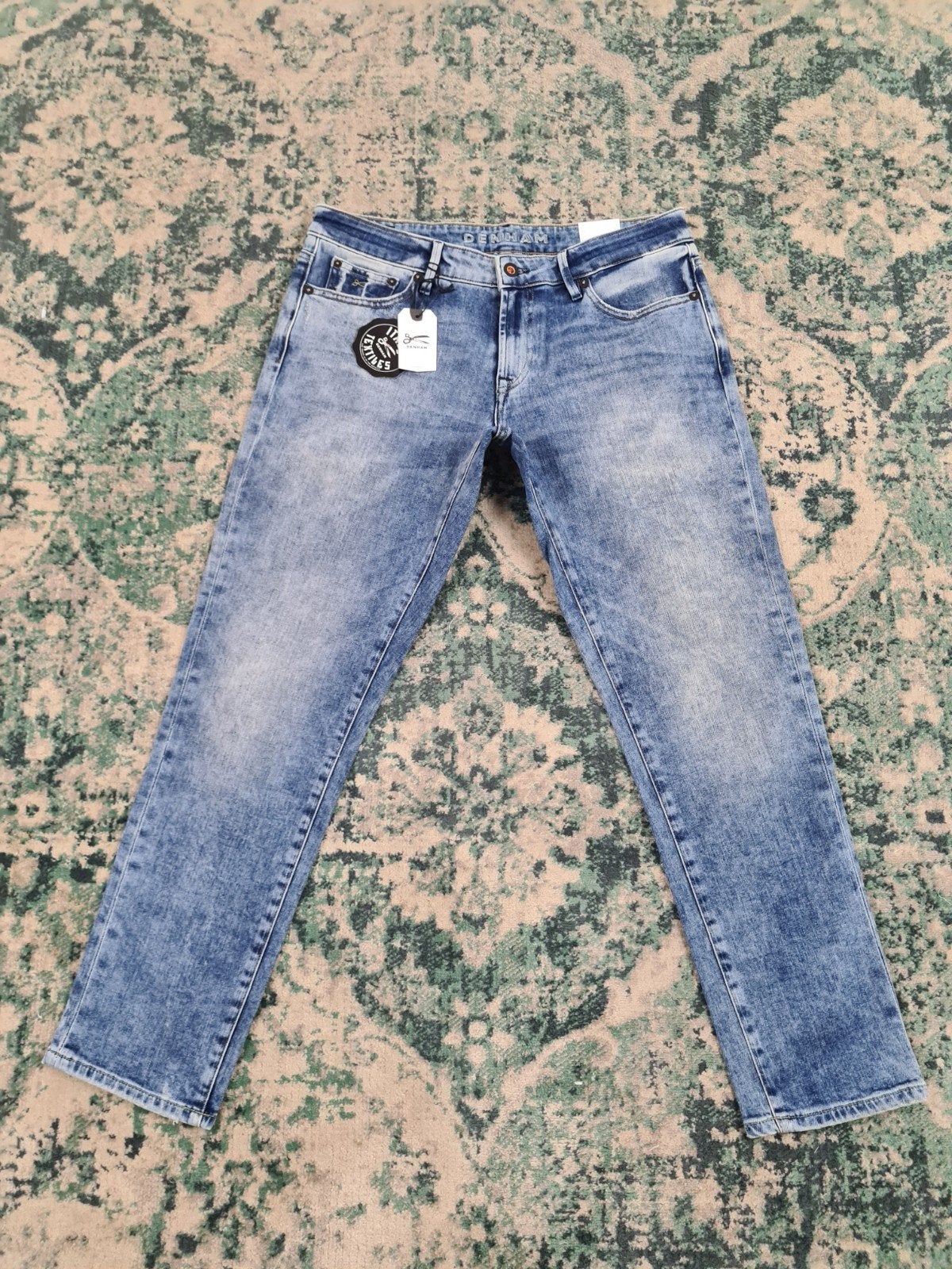 Denham Monroe Girlfriend Tapered Fit W28 L28  Nieuw Tul, Denham, Blauw, Nieuw, Ophalen of Verzenden
