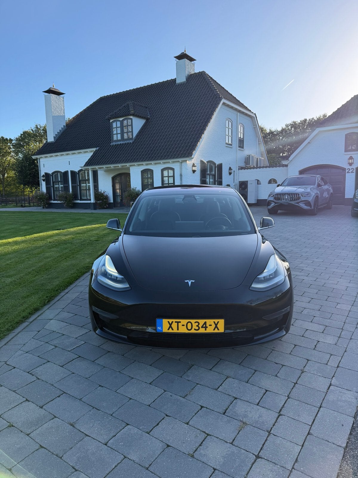 Tesla Model 3 2019 Zwart (Long Range), Auto's, Automaat, 1831 kg, Zwart, Zwart