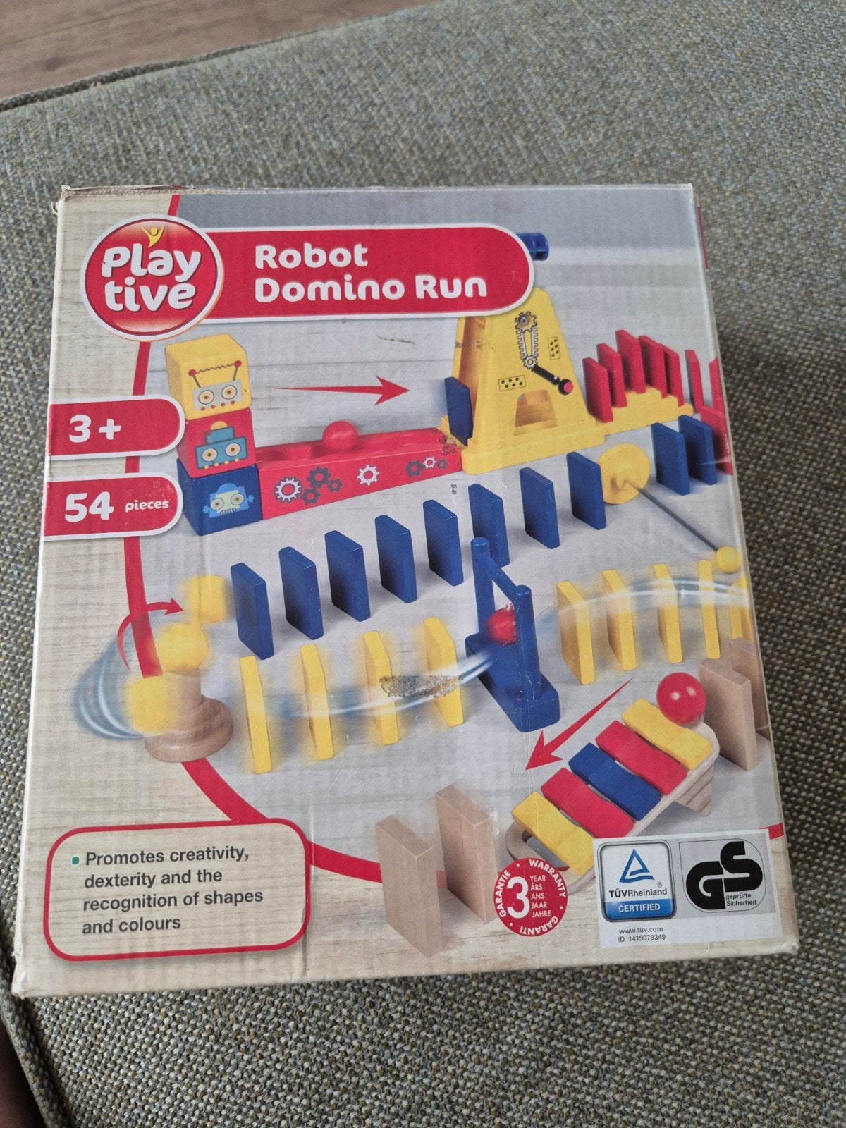 te koop houten  Robot Domino Run leeftijd 3+, Kinderen en Baby's, Speelgoed | Houten speelgoed, Ophalen of Verzenden, Zo goed als nieuw