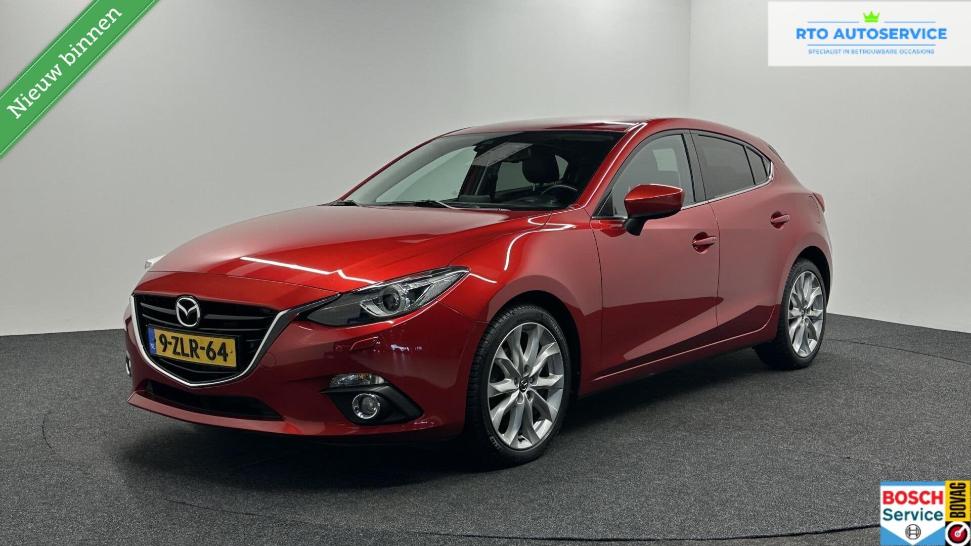 Mazda 3 2.0 GT-M LEER NAVI CARPLAY ECC CRUISE LM 102000KM ST, Auto's, Voorwielaandrijving, Gebruikt, Zwart, 4 cilinders