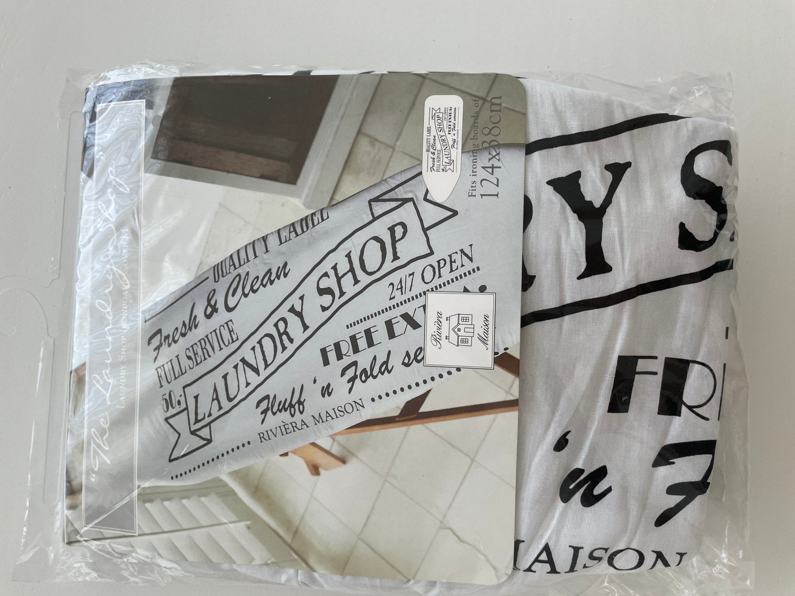 Nieuw: Riviera Maison strijkplankovertrek, Ophalen of Verzenden, Nieuw, Wit, Textiel