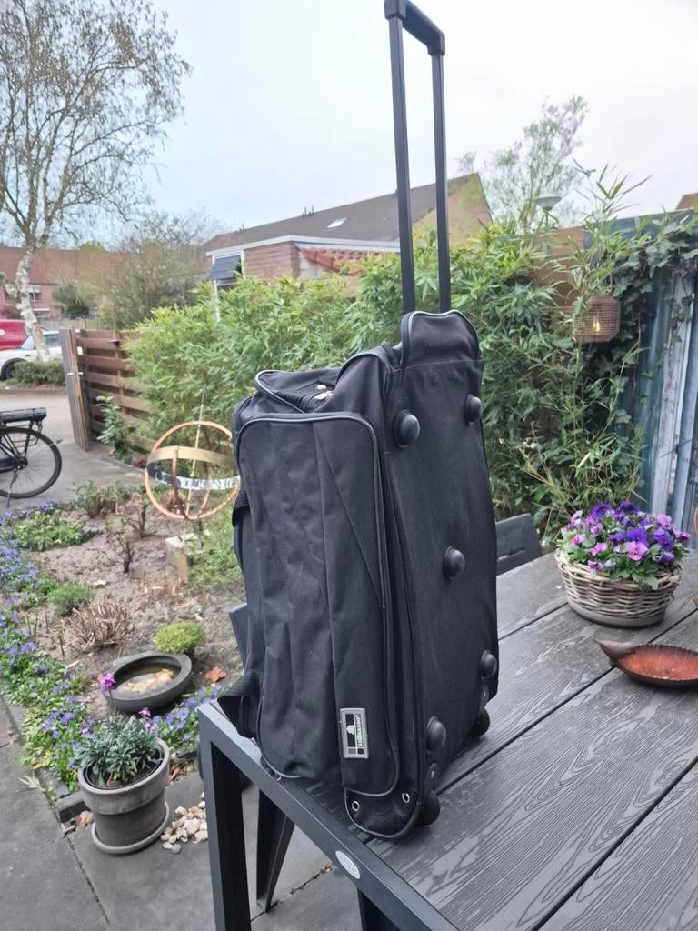 Reistas trolly  65x30x34cm merk Leonardo, Ophalen, Zwart, 30 cm of meer