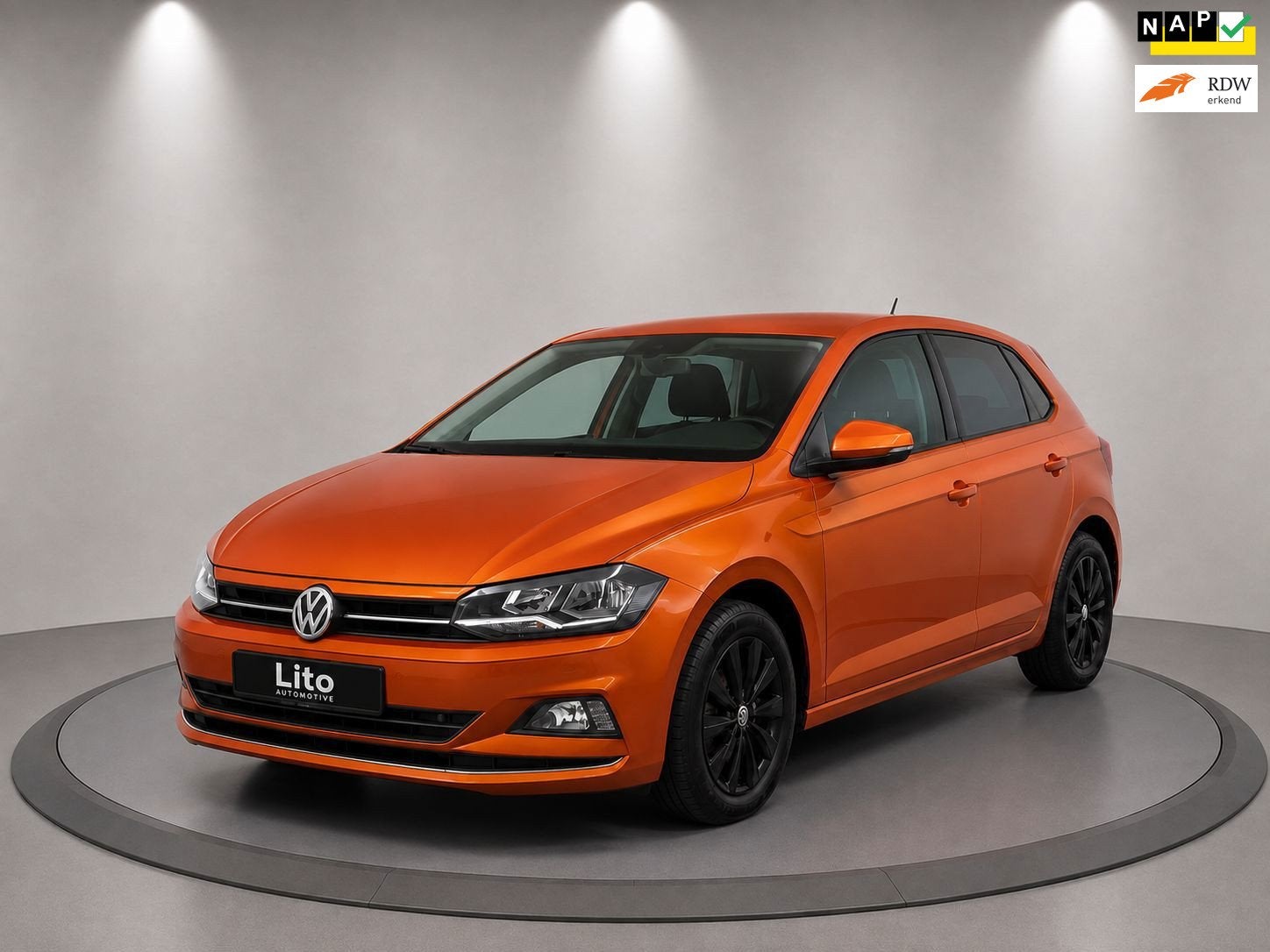 Volkswagen Polo 1.0 TSI Highline|ORANGE|HIGHLINE|VIRITUEEL|A, Auto's, Volkswagen, Gebruikt, Euro 6, 49 €/maand, Origineel Nederlands