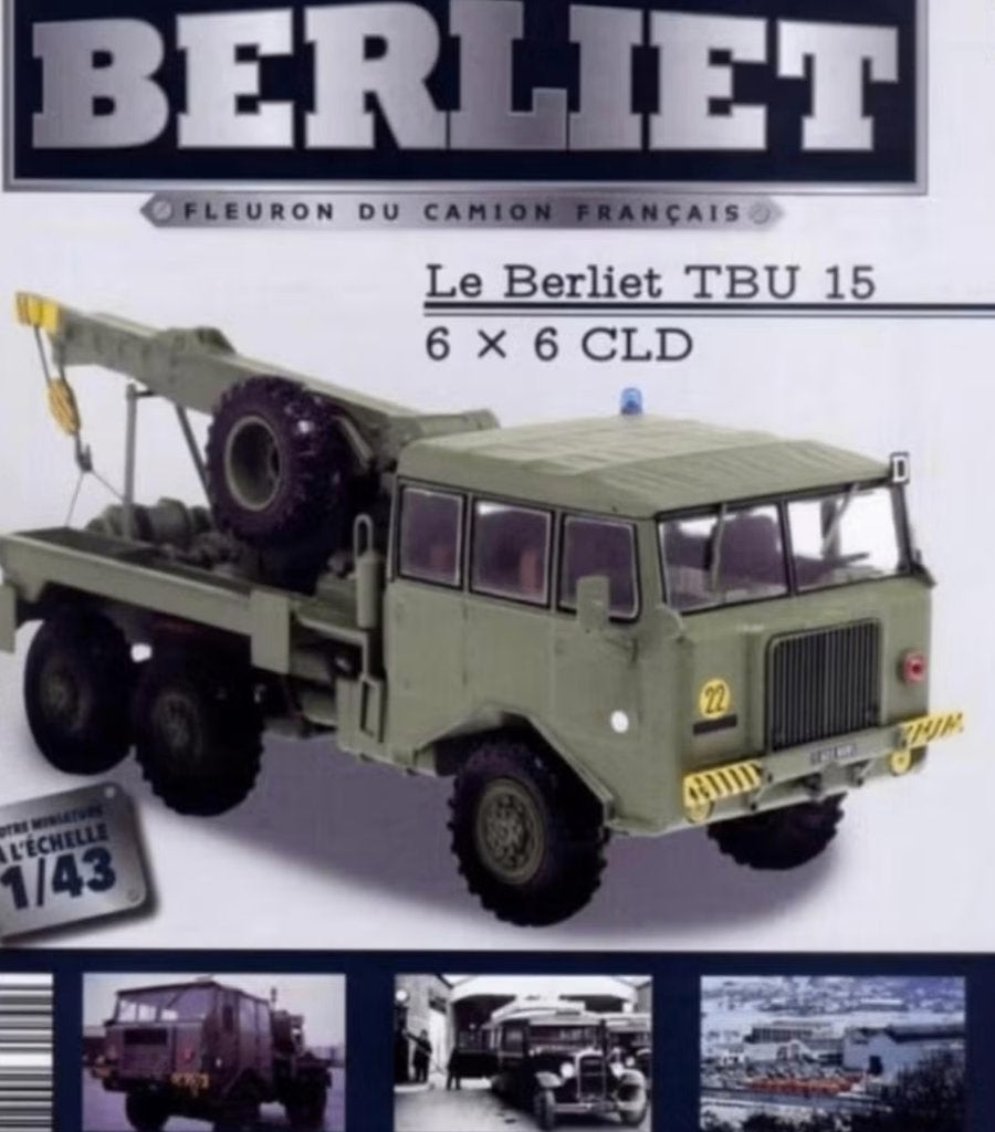 BERLIET TBU 15 6X6 Leger TAKEL Truck 1/43 serie Berliet # 92, Verzenden, Nieuw, Bus of Vrachtwagen, Overige merken