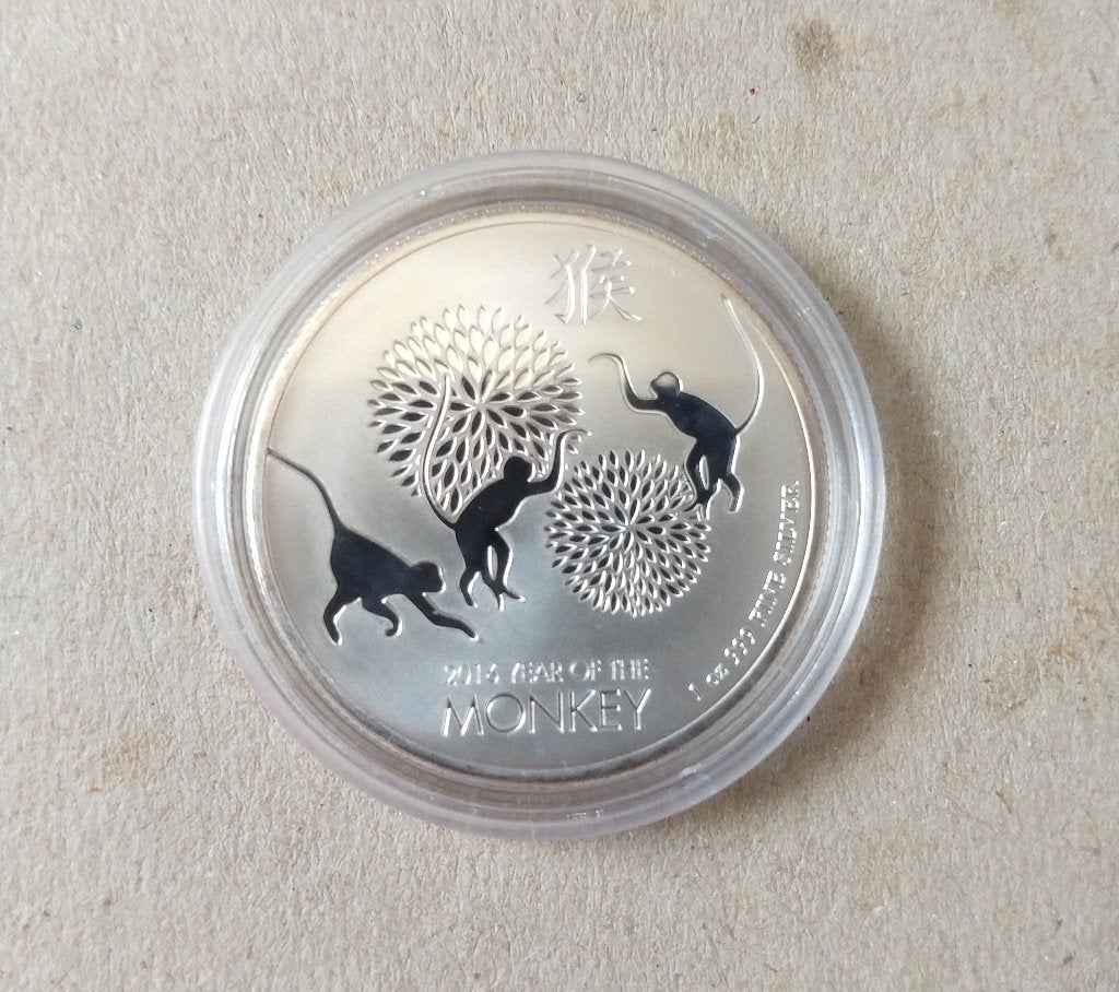 1 oz Zilver Year of the Monkey Lunar munt van 2016 Niue, Ophalen of Verzenden, Zilver