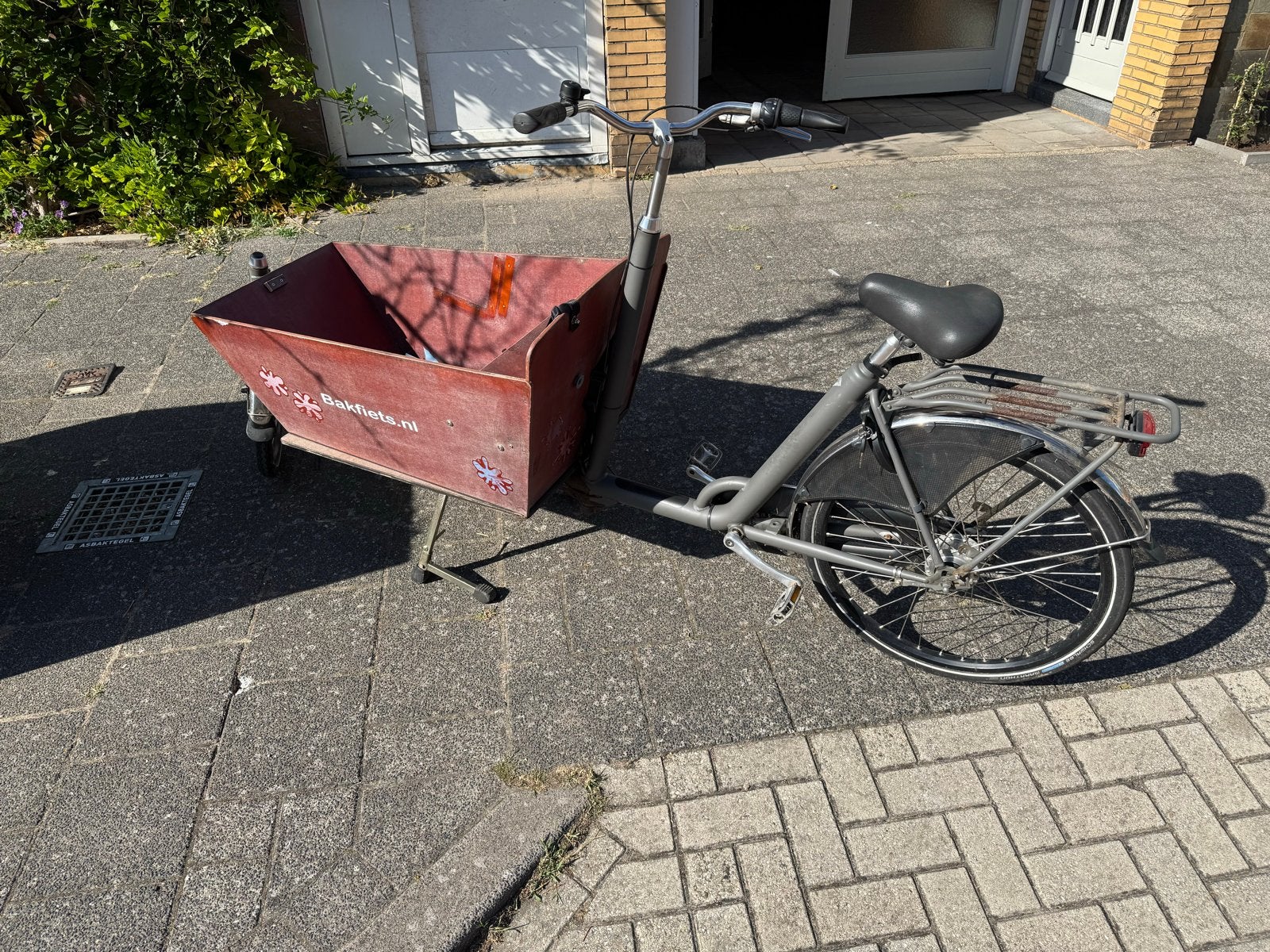 Bakfietsnl Bakfiets -cargo long kinderen of goederen, Overige merken, Gebruikt, Ophalen of Verzenden, 2 kinderen