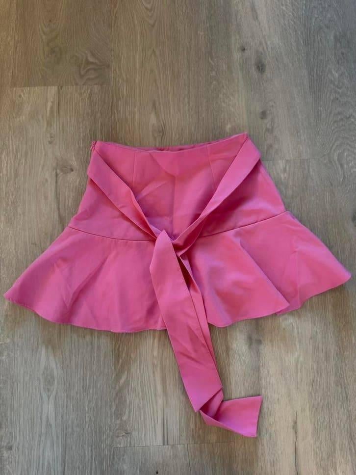 Zara broekrok roze met strik S, Kleding | Dames, Zara, Ophalen of Verzenden, Zo goed als nieuw, Roze