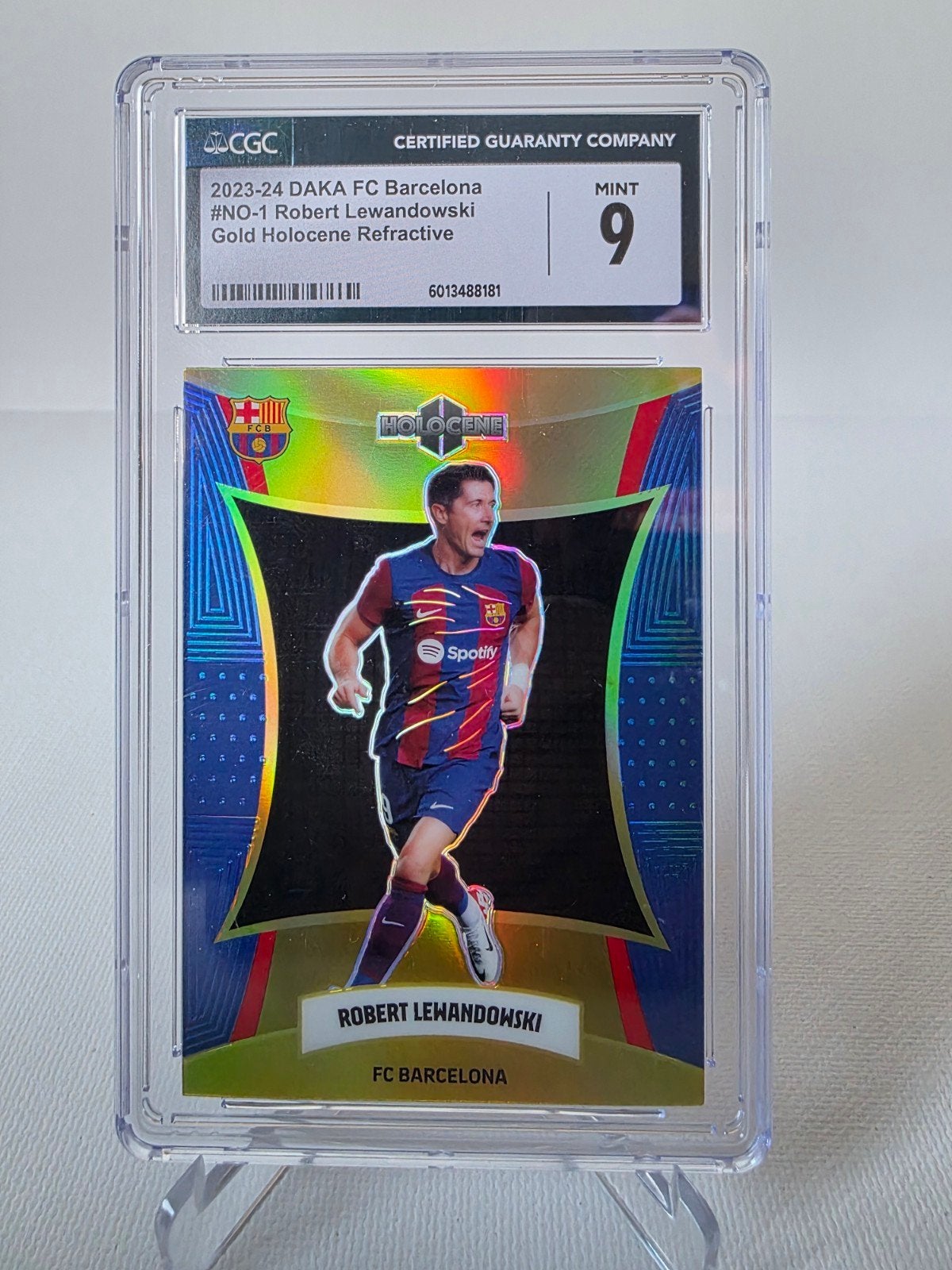 Robert Lewandowski DAKA 01/10 FC Barcelona MINT 9 Inc verzen, Ophalen of Verzenden, Nieuw, Buitenlandse clubs, Spelerskaart