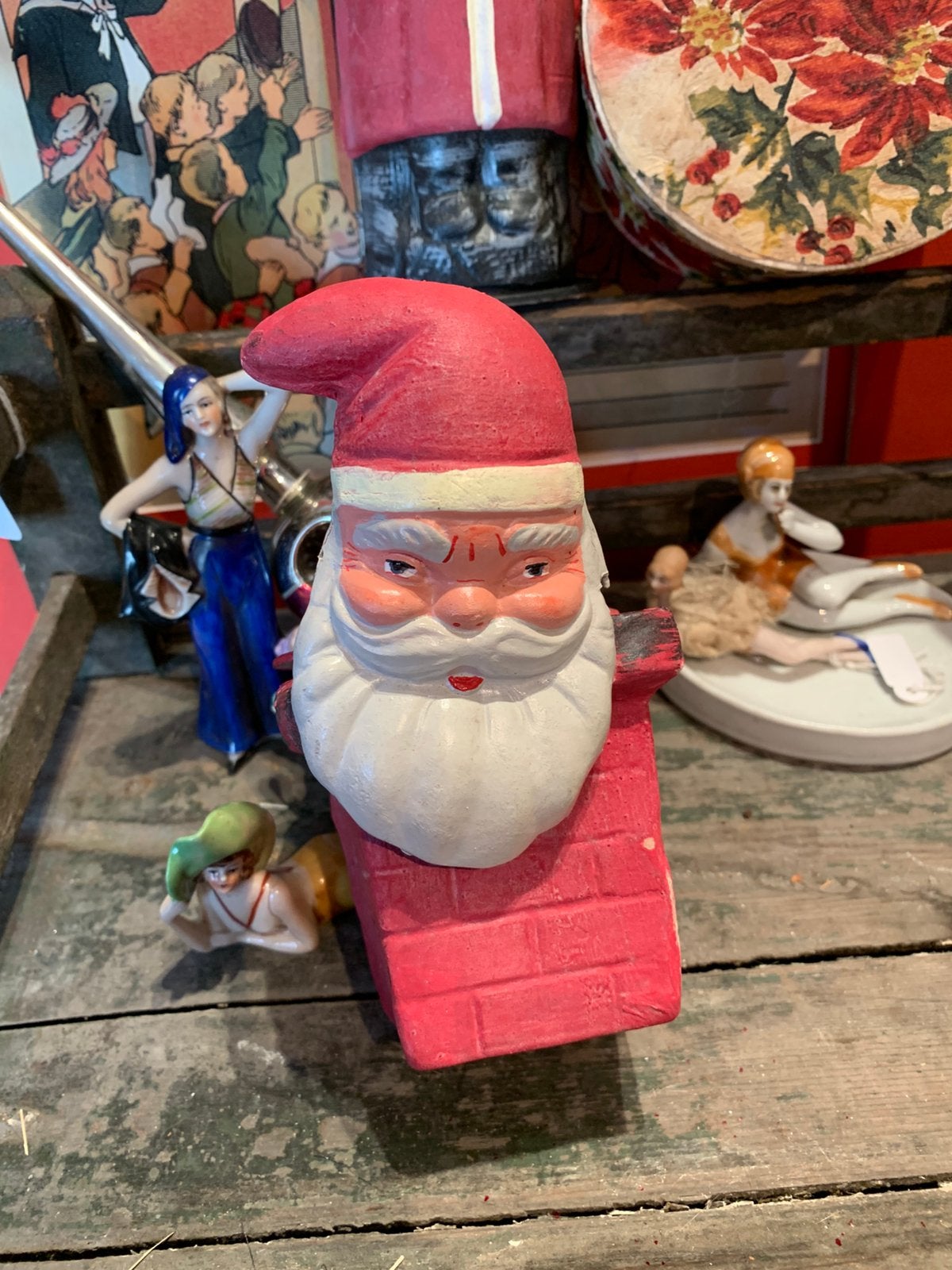 #kerst bijzondere candycontainer kerstman, T, Ophalen of Verzenden, Zo goed als nieuw, N
