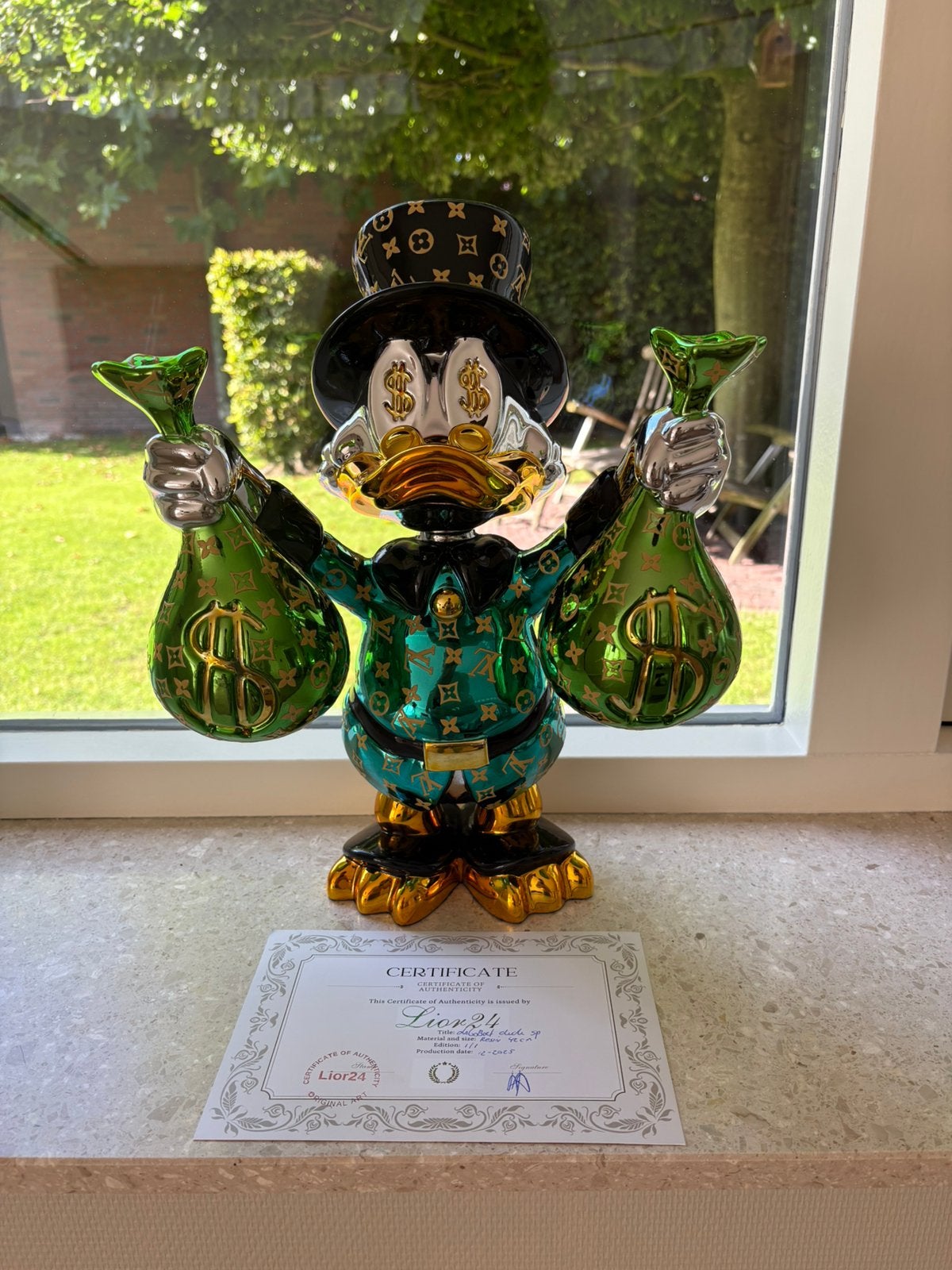 Dagobert Duck LV (42cm) lior24 1/1 special, Verzamelen, Ophalen of Verzenden, Zo goed als nieuw