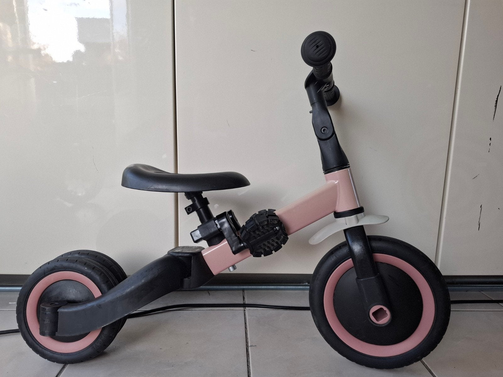 Topmark 2-in-1 loopfiets/driewieler roze, Kinderen en Baby's, Speelgoed | Buiten | Voertuigen en Loopfietsen, Ophalen, Gebruikt