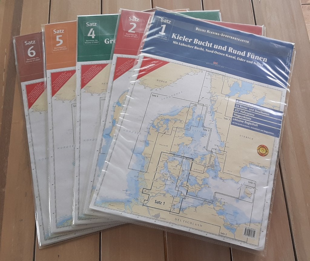 Set kaarten voor Noord Duitsland, Denemarken, Oostzee, Ophalen of Verzenden, Gebruikt, Overige typen
