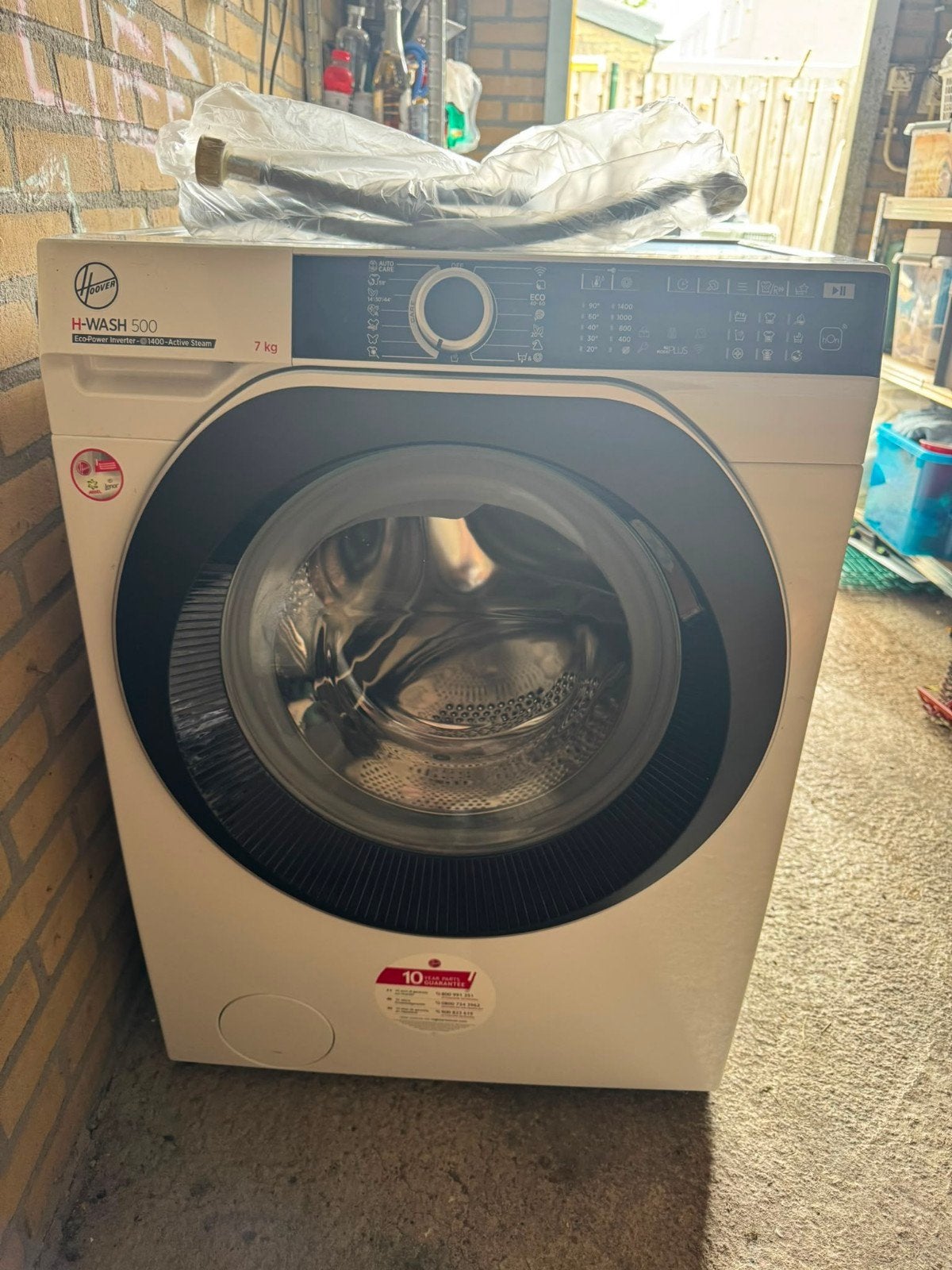 Hoover H-WASH 500 7 kg wasmachine – extra ondiep –, Ophalen, Gebruikt, 1200 tot 1600 toeren, 85 tot 90 cm