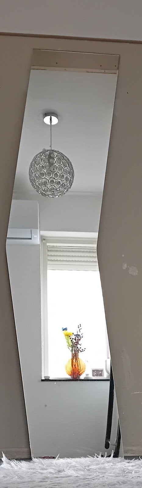 5 spiegels 140 x 30 cm, wandspiegels, plakspiegels, Huis en Inrichting, Woonaccessoires | Spiegels, Ophalen, Minder dan 50 cm
