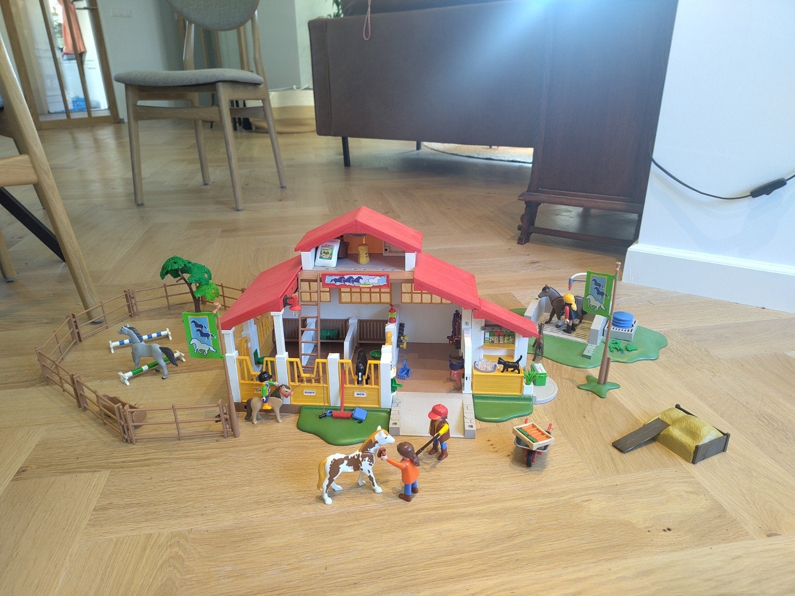 Playmobil manege 4190 - compleet!, Ophalen, Zo goed als nieuw, Complete set