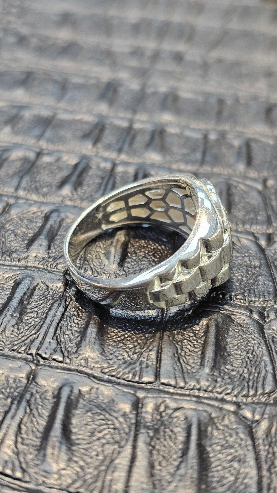 Prachtige zilver Kroon ring, Heer, Nieuw, Ophalen of Verzenden, Zilver