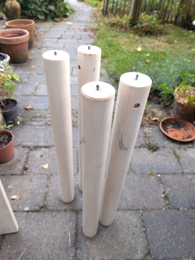 Tafelpoten met blad, Huis en Inrichting, Bureaus, Ophalen, Overige typen, Gebruikt, Hout
