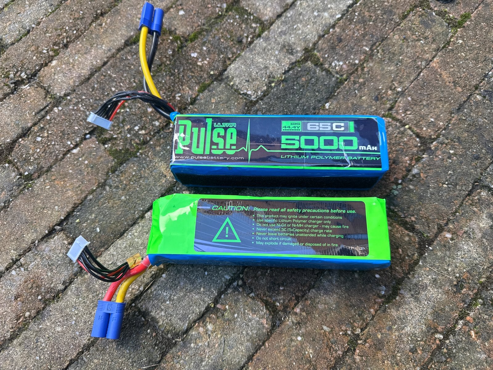 2x 6S 5000 mAh LiPo accu's voor RC Helikopter, Ophalen of Verzenden, Gebruikt, Helikopter