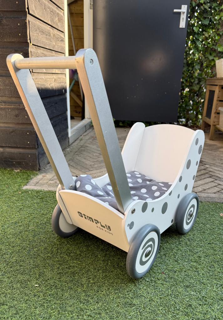 Simply for kids houten poppenwagen, Ophalen, Gebruikt, Babypop