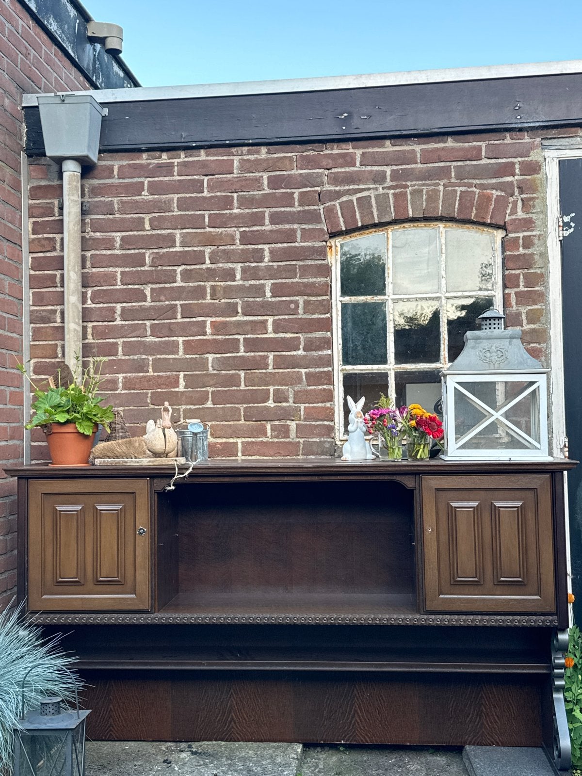 Vintage houten kast met opbergruimte, Ophalen, Gebruikt