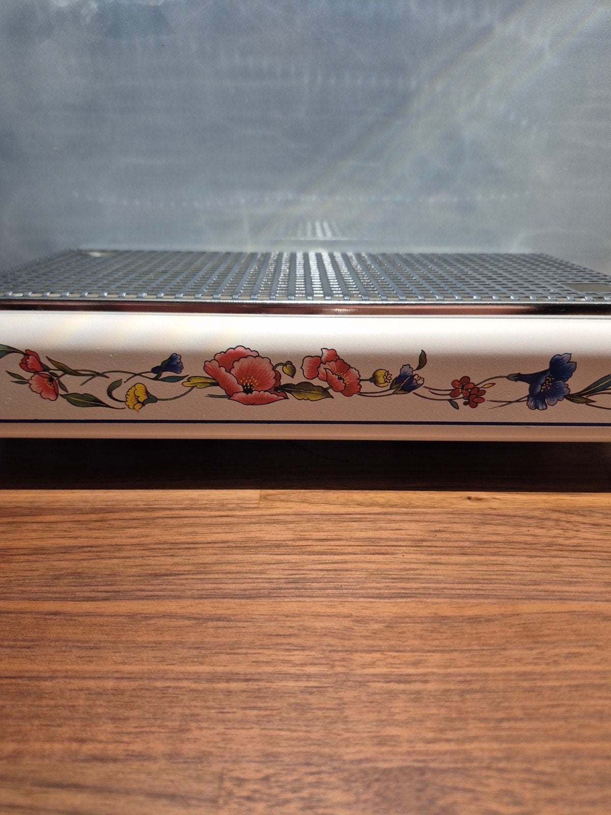 Vintage Brabantia warmhouder met bloemmotief, Ophalen of Verzenden