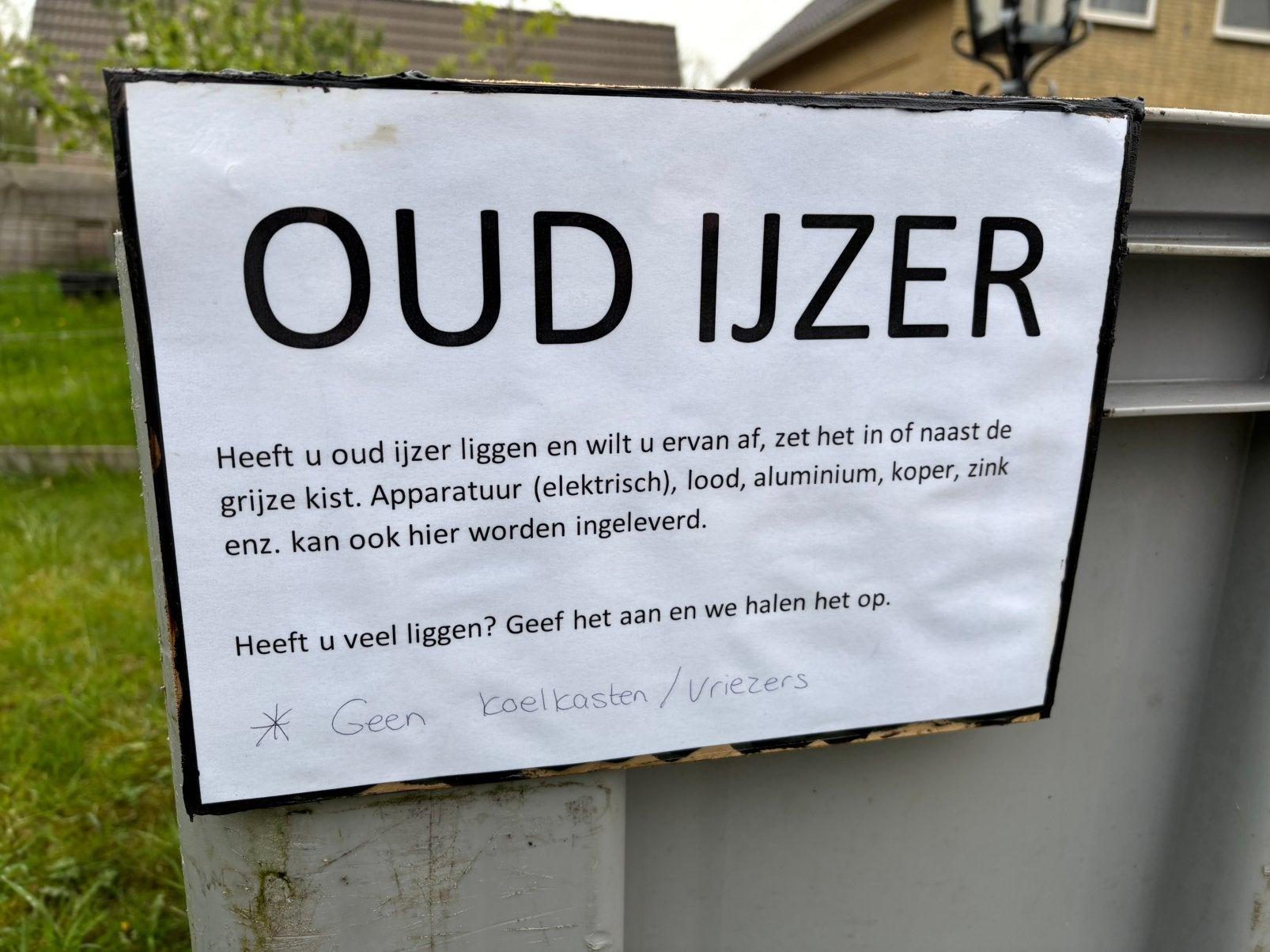 Oud ijzer en metalen inleveren Damwâld eo., Ophalen, Zo goed als nieuw
