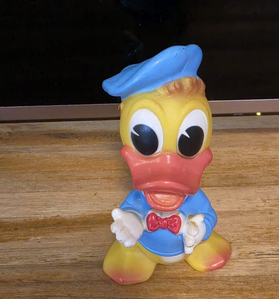 Vintage Donald Duck spaarpot - Disney figuur, Verzamelen, Beelden en Beeldjes, Ophalen of Verzenden, Gebruikt, Dier