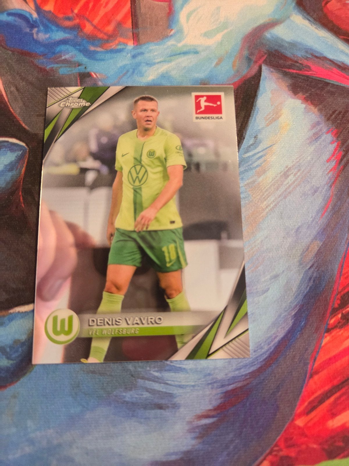 Denis Vavro VFL Wolfsburg Topps Chrome Bundesliga Kaart, Verzamelen, Ophalen of Verzenden