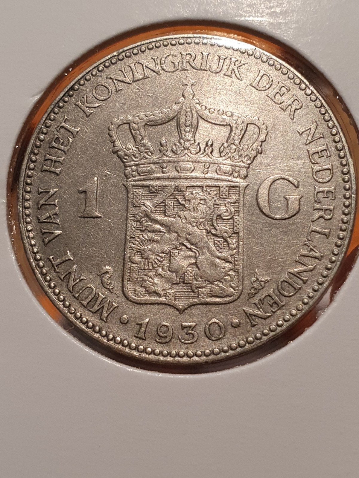 Zilveren 1 Gulden Munt Koningin Wilhelmina 1930, 1 gulden, Zilver, Ophalen of Verzenden, Koningin Wilhelmina