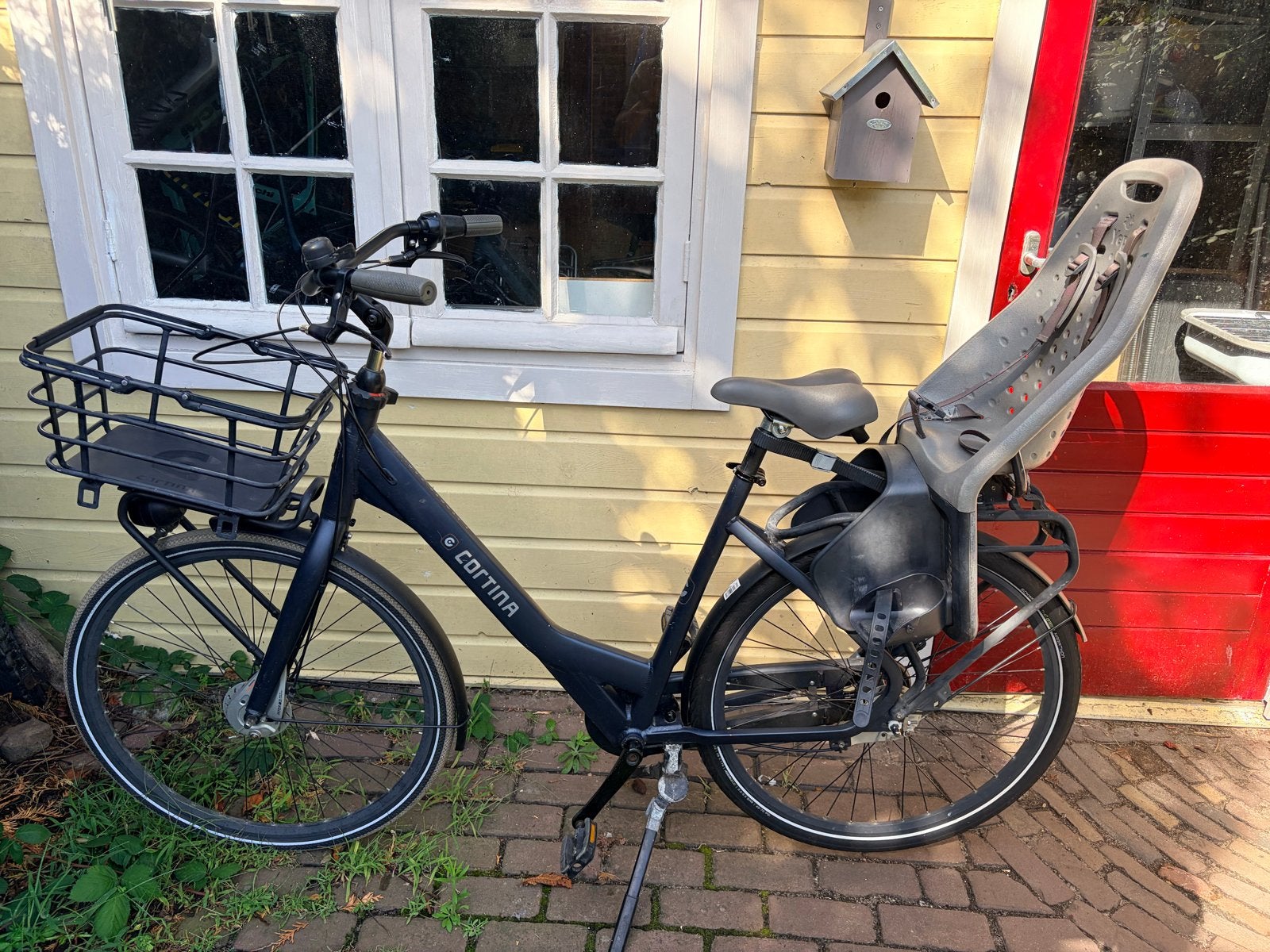 Cortina mamafiets donkerblauw (evt. met zitje), 50 tot 53 cm, Trommelrem, Ophalen, Overige merken