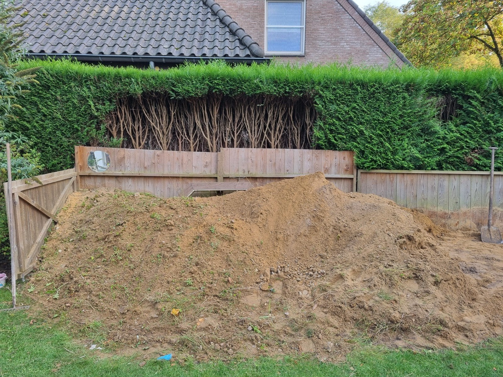 geel zand, Ophalen, Tuinaarde