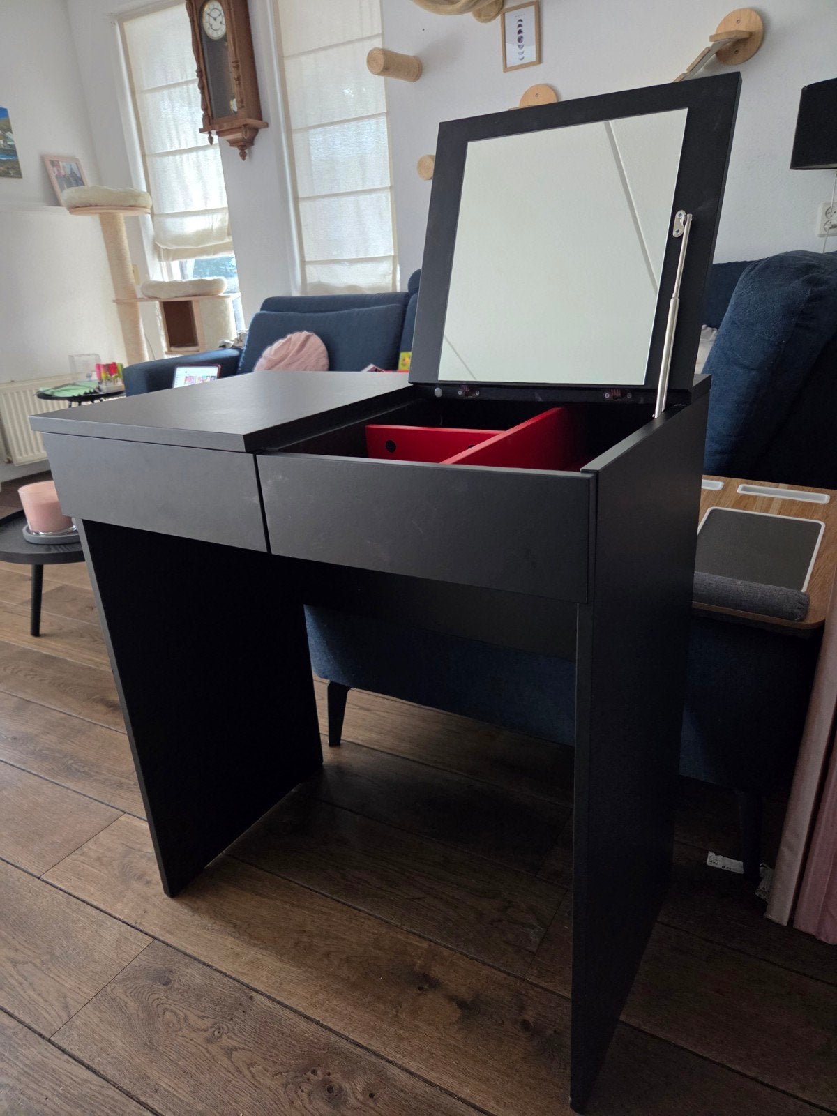 zwarte brimnes toilettafel/make up tafel, Ophalen, Gebruikt, 50 tot 100 cm, Minder dan 100 cm