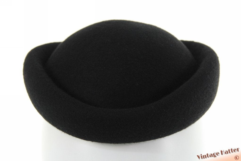 Dames pillbox hoed Weba Hats zwart vilt 52-63 nieuw, Hoed, Nieuw, WEBA, One size fits all
