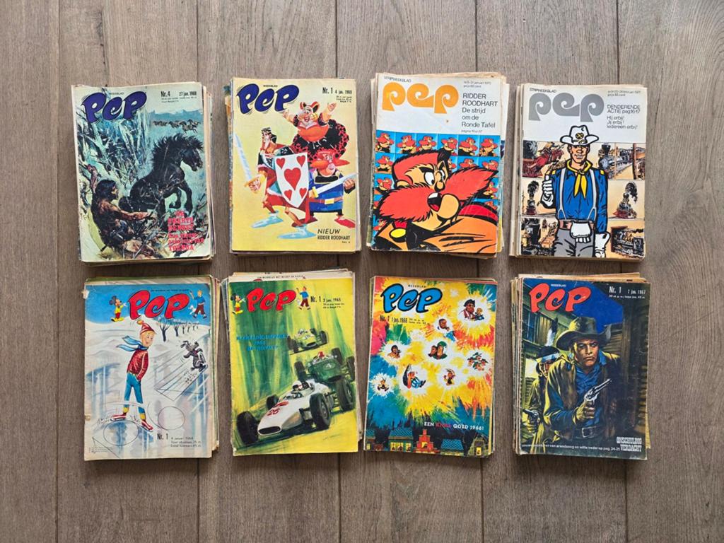 Diverse weeknummers stripblad Pep 1964-1971, Meerdere stripboeken, Ophalen of Verzenden, Gelezen