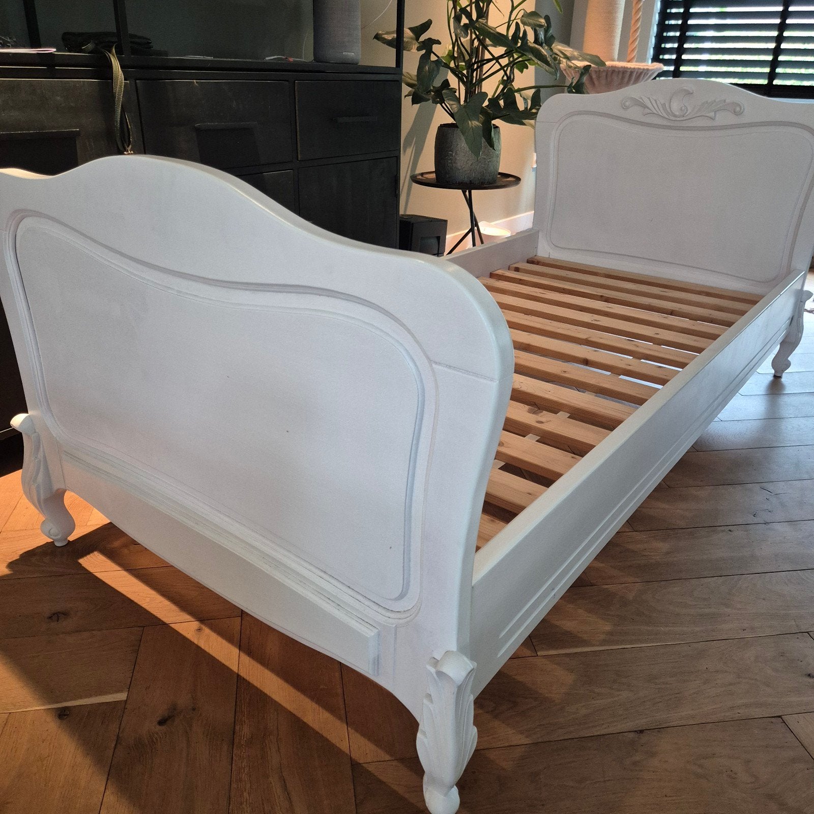 Eenpersoonsbed wit met Sultan matras 200x90x37cm, Ophalen, Gebruikt, 90 cm, Eenpersoons