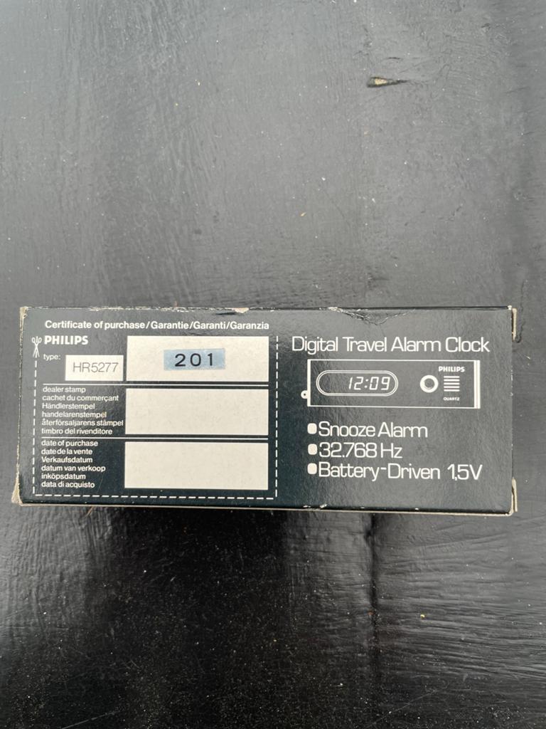 Philips HR5277 Digitale Reiswekker - Vintage Quartz, Ophalen of Verzenden, Zo goed als nieuw